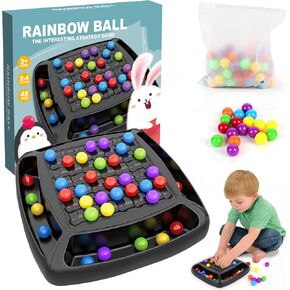 Intellectual Chessboard - Dual Duel, Strategy Board Games Chess Board, Rainbow Ball Elimination Game, Funny Tabletop Interactive Matching Game, Family Game Party Game for Kids and Adults