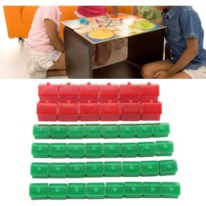 Hotel Game Replacement Pieces Monopoly Replacement Pieces 12 Red Houses and 32 Green Houses Game Plastic Houses & Hotels Game Piece Supplement Accessories