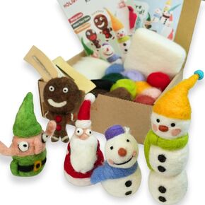 مجموعة Woolbuddy Eeedle Counting Kit - Elf Christmas ، مجموعة التذبذب الكاملة للمبتدئين والبالغين ، تشمل لوازم التلبيس الإبرة ، حصيرة الصلصة ، الصوف المملح ، والإبر الصلصة لصياغة المرح in Kuwait