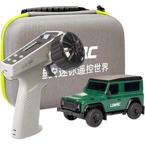 LDARC 1:64 Scale Mini RC Truck RTR RC Rock Crawler 2.4GHZ Hobby Grade Remote Control Car Model Vehicle RC Buggy (R01-Green)