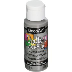 DecoArt DCA94-3 Crafter's Acrylic Paint, 2-Ounce, Storm Cloud Grey