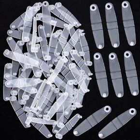 100Pcs Plastic Keychain Clips, Acrylic Keychain Connector Snap Tabs Clear Holder Bulk for Keys Rings Office Credit Card Crafts Jewelry Making