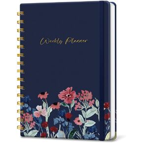 Weekly Planner Undated, Habits Formation/Skills Promotion Planner, Weekly Goals Schedule, Academic Planner, 57 Weeks Habit Tracker, Undated Daily Planner, Gratitude Journal(Flowers)