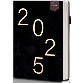 2025 Planner Weekly and Monthly Velvet Agenda 2025 Hardcover Planners for Women Calendar Planner with Monthly Tab 100 Gsm Paper 5.7 x 8.3, Pink