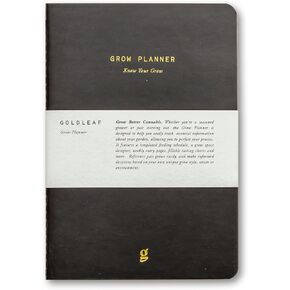 Goldleaf Grow Planner: A Cannabis Grower's Weekly/Monthly Journal Planner, Marijuana Growing Notebook, Essential Growing Supplies, A5 Size