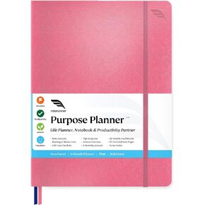 Roterunner Purpose Planner Notebook B5 7.5"x9.8" Undated Planner 2025 Daily Weekly and Monthly Productivity Goal Setting Tool for Work Home ADHD Planner for Adults Self Care Journal