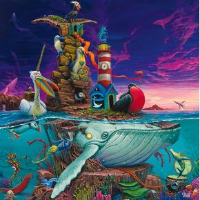 Ravensburger Archipelago 500 Piece Jigsaw Puzzle | Oceanic Refuge Art by Dulk | Eco-Inspired Visuals | Premium Quality