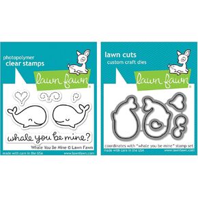 Lawn Fawn "Whale You Be Mine" Clear Stamp and Die Set