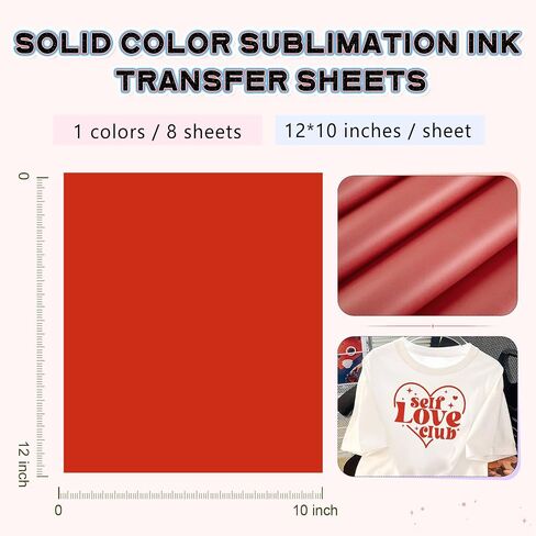 Black Sublimation Ink Transfer Sheets 8 Sheets 12inches * 10inches Solid Color Sublimation Paper Transfer Sheets for Mugs Tumblers DIY Transfer Paper in Saudi Arabia