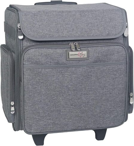 Everything Mary Rolling Craft Bag, Heather - Papercraft Tote with Wheels for Scrapbook & Art Storage - Organizer Case for IRIS Boxes, Supplies, and Accessories - for Teachers & Medical in Saudi Arabia