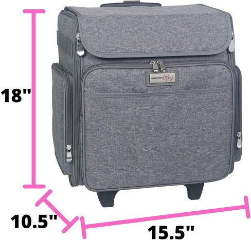 Everything Mary Rolling Craft Bag, Heather - Papercraft Tote with Wheels for Scrapbook & Art Storage - Organizer Case for IRIS Boxes, Supplies, and Accessories - for Teachers & Medical in Saudi Arabia