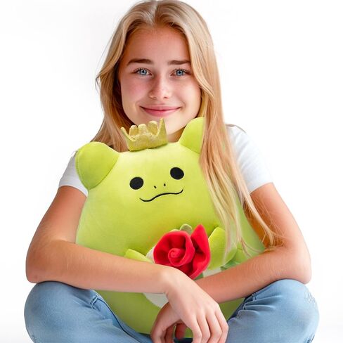 مجموعة كبيرة من الضفدع الفخم لعبة حيوانية محشوة ، ألعاب كبيرة ذات حجم ناعم 13 "سمين kawaii المعانقة الوسائد احتضان أفلام قابلة in Kuwait