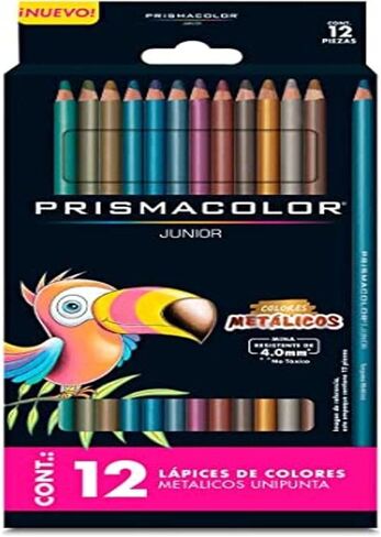 Prismacolor Metallic Colored Pencils Set, Pack of 12 count Metallic Colors, Junior 4.0mm… in Kuwait