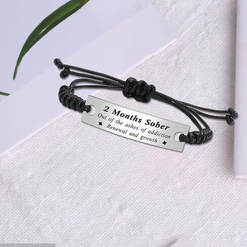 3 Years Sobriety Gifts - Out of The Ashes of Addiction Adjustable Bracelet Sober Gift - 3 Years Addiction Recovery Gift AA Bracelet NA Bangle Gift in Saudi Arabia