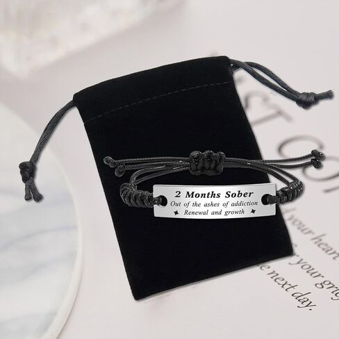 3 Years Sobriety Gifts - Out of The Ashes of Addiction Adjustable Bracelet Sober Gift - 3 Years Addiction Recovery Gift AA Bracelet NA Bangle Gift in Saudi Arabia