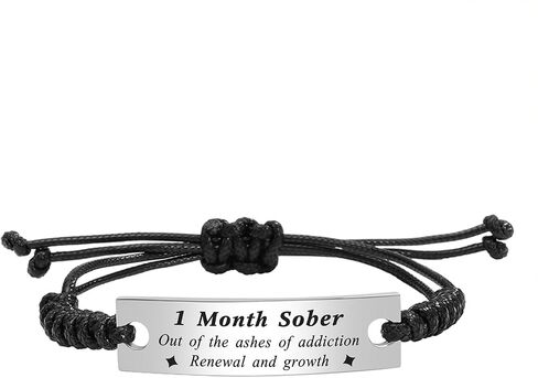 3 Years Sobriety Gifts - Out of The Ashes of Addiction Adjustable Bracelet Sober Gift - 3 Years Addiction Recovery Gift AA Bracelet NA Bangle Gift in Saudi Arabia