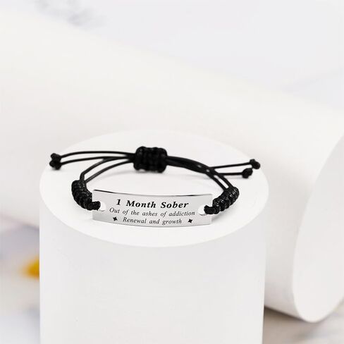 3 Years Sobriety Gifts - Out of The Ashes of Addiction Adjustable Bracelet Sober Gift - 3 Years Addiction Recovery Gift AA Bracelet NA Bangle Gift in Saudi Arabia