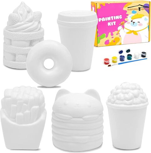 LovesTown squishies Painting Kit, 6 PCS DIY Animal Squishies Making Squishies Kit Paint Your Own Squishies for Birthday Gifts in Saudi Arabia