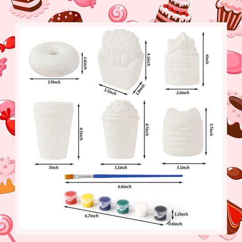 LovesTown squishies Painting Kit, 6 PCS DIY Animal Squishies Making Squishies Kit Paint Your Own Squishies for Birthday Gifts in Saudi Arabia