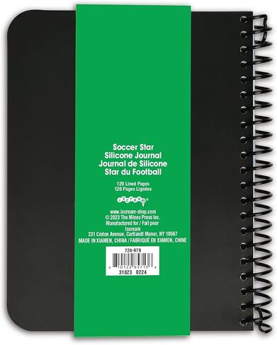 iscream Vinyl Cover Spiral-Bound Lined Page 7" Journal - Soccer Star in Saudi Arabia