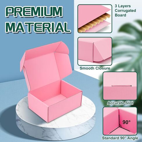Small Shipping Boxes,6 x 6 x 2inch Corrugated Cardboard Box Set of 25 Mailer Box,Suitable for Shipping Mailing,Storing Small Items and Gift Presents Packing,Red in Saudi Arabia