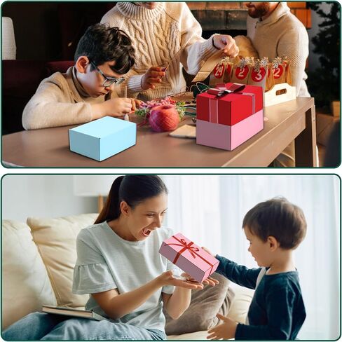 Small Shipping Boxes,6 x 6 x 2inch Corrugated Cardboard Box Set of 25 Mailer Box,Suitable for Shipping Mailing,Storing Small Items and Gift Presents Packing,Red in Saudi Arabia