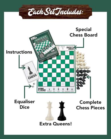 Bobby Fischer® Learn to Play Chess Set Board Game in Kuwait