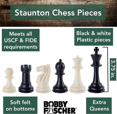 Bobby Fischer® Learn to Play Chess Set Board Game in Kuwait