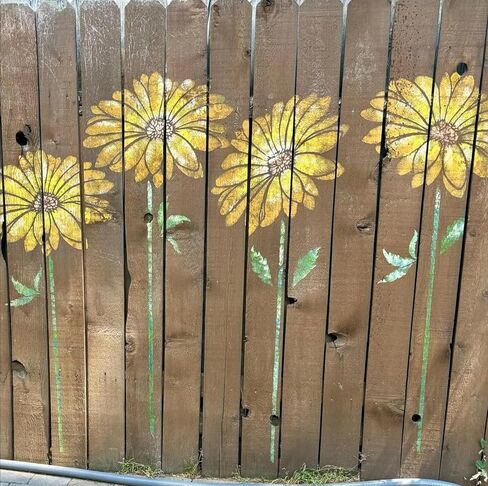 زهرة الإستنسل للطلاء 14 بوصة زهرة كبيرة من أذرع زهرة روز الكركديه الأزهار الأزهار لسياج حديقة قابلة لإعادة الاستخدام قابلة لإعادة الاستنسل عباد الشمس مرسو in Kuwait