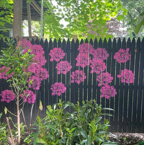 زهرة الإستنسل للطلاء 14 بوصة زهرة كبيرة من أذرع زهرة روز الكركديه الأزهار الأزهار لسياج حديقة قابلة لإعادة الاستخدام قابلة لإعادة الاستنسل عباد الشمس مرسو in Kuwait