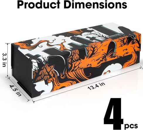 Trading Card Storage Box, Top Loader Boxes with Magnet Lid, Sports Card Case for Baseball/Soccer Card, Card Holder Case fits 800 Cards or 200 Top Loaders (Ethereal Elemental Grid, 4 Pack) in Kuwait