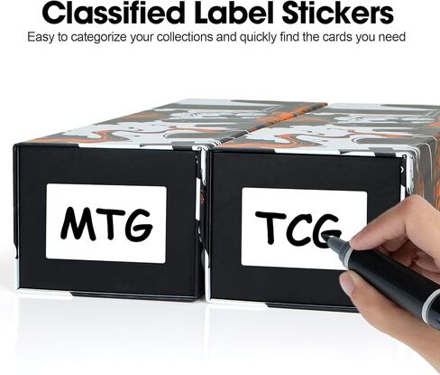 Trading Card Storage Box, Top Loader Boxes with Magnet Lid, Sports Card Case for Baseball/Soccer Card, Card Holder Case fits 800 Cards or 200 Top Loaders (Ethereal Elemental Grid, 4 Pack) in Kuwait