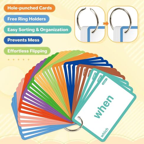 SpringFlower Sight Words Flash Cards with Pictures,Motions&Sentences, 220 Dolch Sight Words for Preschool, Kindergarten, 1st, 2nd & 3rd Grade.Homeschool, Learn to Read, Phonics Learning,235 Pieces in Kuwait