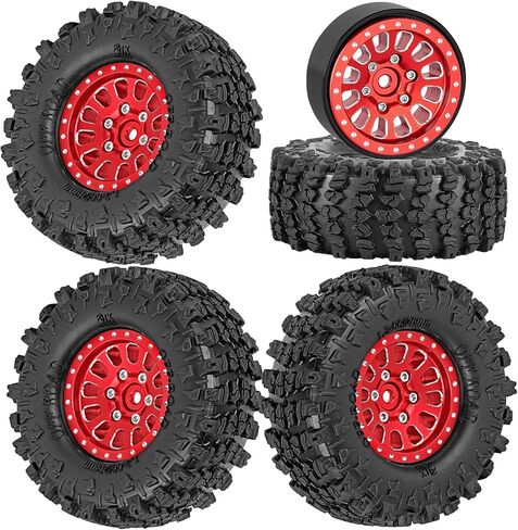 RC 1.3 بوصة العجلات إطارات/حافات العجلات لمدة 1/24 1/18 SCX24 TRX4M RC CRAWLER ، إطارات الألومنيوم 1.3 ، أصفر (4 مساءً) in Kuwait