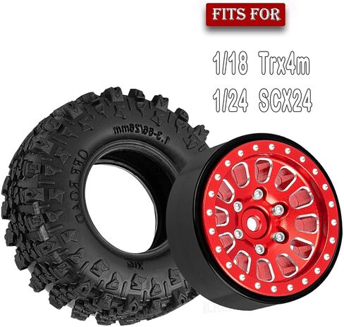 RC 1.3 بوصة العجلات إطارات/حافات العجلات لمدة 1/24 1/18 SCX24 TRX4M RC CRAWLER ، إطارات الألومنيوم 1.3 ، أصفر (4 مساءً) in Kuwait