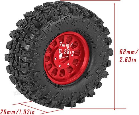 RC 1.3 بوصة العجلات إطارات/حافات العجلات لمدة 1/24 1/18 SCX24 TRX4M RC CRAWLER ، إطارات الألومنيوم 1.3 ، أصفر (4 مساءً) in Kuwait
