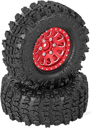 RC 1.3 بوصة العجلات إطارات/حافات العجلات لمدة 1/24 1/18 SCX24 TRX4M RC CRAWLER ، إطارات الألومنيوم 1.3 ، أصفر (4 مساءً) in Kuwait