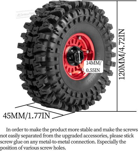 1.9" Beadlock rc Wheels and Tires for 1/10 RC Crawler TRX4 TRX6 SCX10 90046 AXI03007 VS4-10 Gen8 MST CFX D90,Aluminium 1.9 Beadlock Wheels 1.9 Beadlock Tires RC Tires,4pcs,Titanium Rainbow in Saudi Arabia