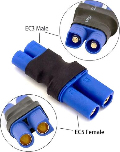 2Pairs EC3 to EC5 Male Female Connector Adapter for RC Lipo Battery Connectors in Saudi Arabia