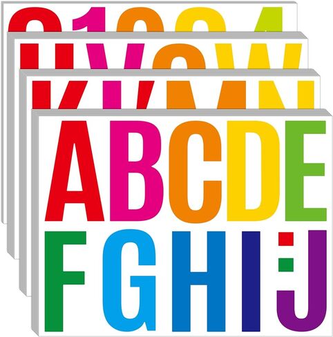 Bemeol 30 Sheets Large Letter Sickers 3 inch Vinyl Letter Alphabet Number Stickers for Bulletin Board Classroom Mailbox Window Door Home Decor(Black) in Kuwait