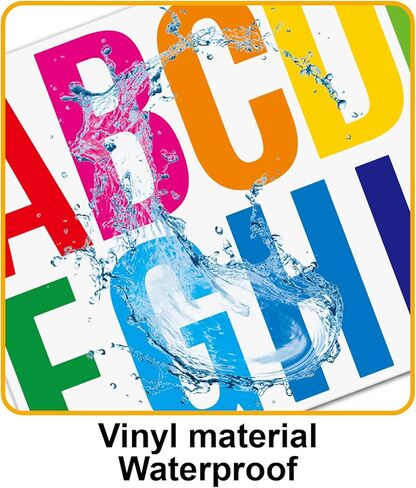 Bemeol 30 Sheets Large Letter Sickers 3 inch Vinyl Letter Alphabet Number Stickers for Bulletin Board Classroom Mailbox Window Door Home Decor(Black) in Kuwait