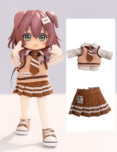YMY Ob11 Doll 1/12 Scale Cute Animal Style Doll Clothes Set Doll Birthday （Beige） in Saudi Arabia