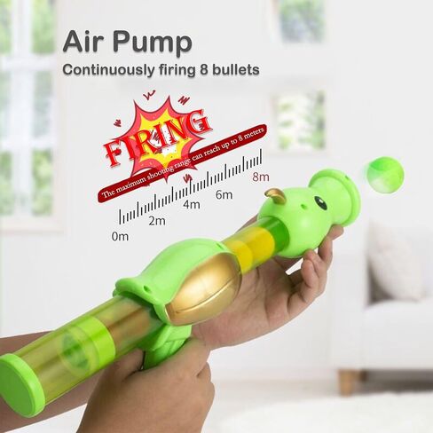 Interactive Cat Toys Ball with Launcher,Indoor and Outdoor Kitten Toys, Air Balls Shooting Foam Ball Game, with 48Pcs Pom Pom Balls (Green) in Saudi Arabia