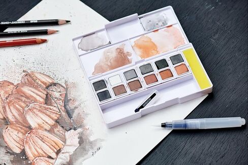 Derwent Shade & Tone Mixed Media Set, 16 Piece Set, Natural Paint Colors with Inktense, Graphitint, Pencils & Tinted Charcoal, Professional Quality (2305903) in Kuwait