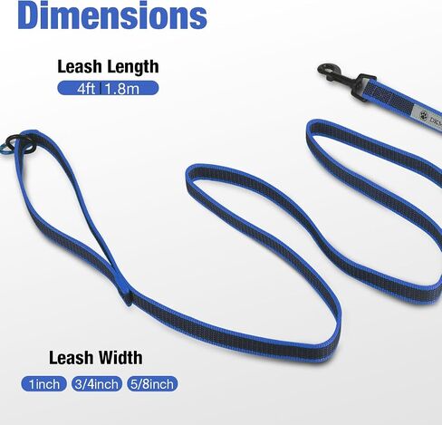 DKMambo 6FT Dog Leash with Anti-Slip Handle， 5/8 inch 3/4 Inch 1 Inch Wide Dog Training Leash for Small Medium and Large Dogs in Saudi Arabia
