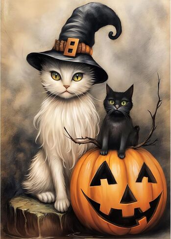 HEIBAGO Halloween Diamond Painting Kits for Adults Moon, Halloween Castle Full Drill 5D Diamond Art Kits, Pumpkin Diamond Dots for Adults, Perfect for Craft Home Decor, 12x16 inch Canvas in Saudi Arabia