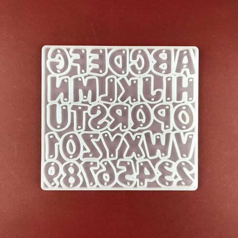 Silicone Mold,DIY Alphabet Earrings Keychain Silicone Mold DIY Art Crafts Letter Number Eardrops Danglers UV Crystal Resin Epoxy Mold, Clear in Saudi Arabia