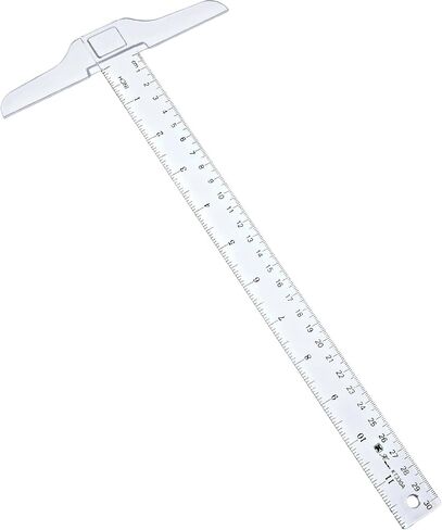 Pangda 12 Inch/ 30 cm Junior T-Square Plastic Transparent T-Ruler for Drafting and General Layout Work (1) in Saudi Arabia