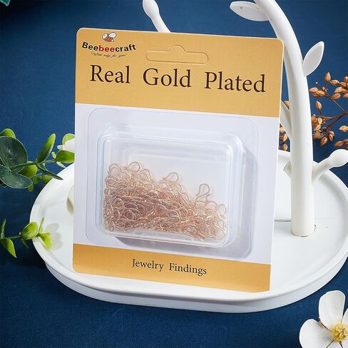 Beebeecraft 1 Box 100PCS S Hook Clasps 18K Gold Gold Prass Reclace 13 MM Clasp Clasp in Saudi Arabia