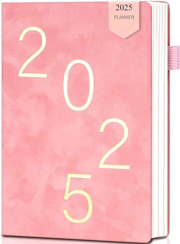 2025 Planner Weekly and Monthly Velvet Agenda 2025 Hardcover Planners for Women Calendar Planner with Monthly Tab 100 Gsm Paper 5.7 x 8.3, Pink in Saudi Arabia